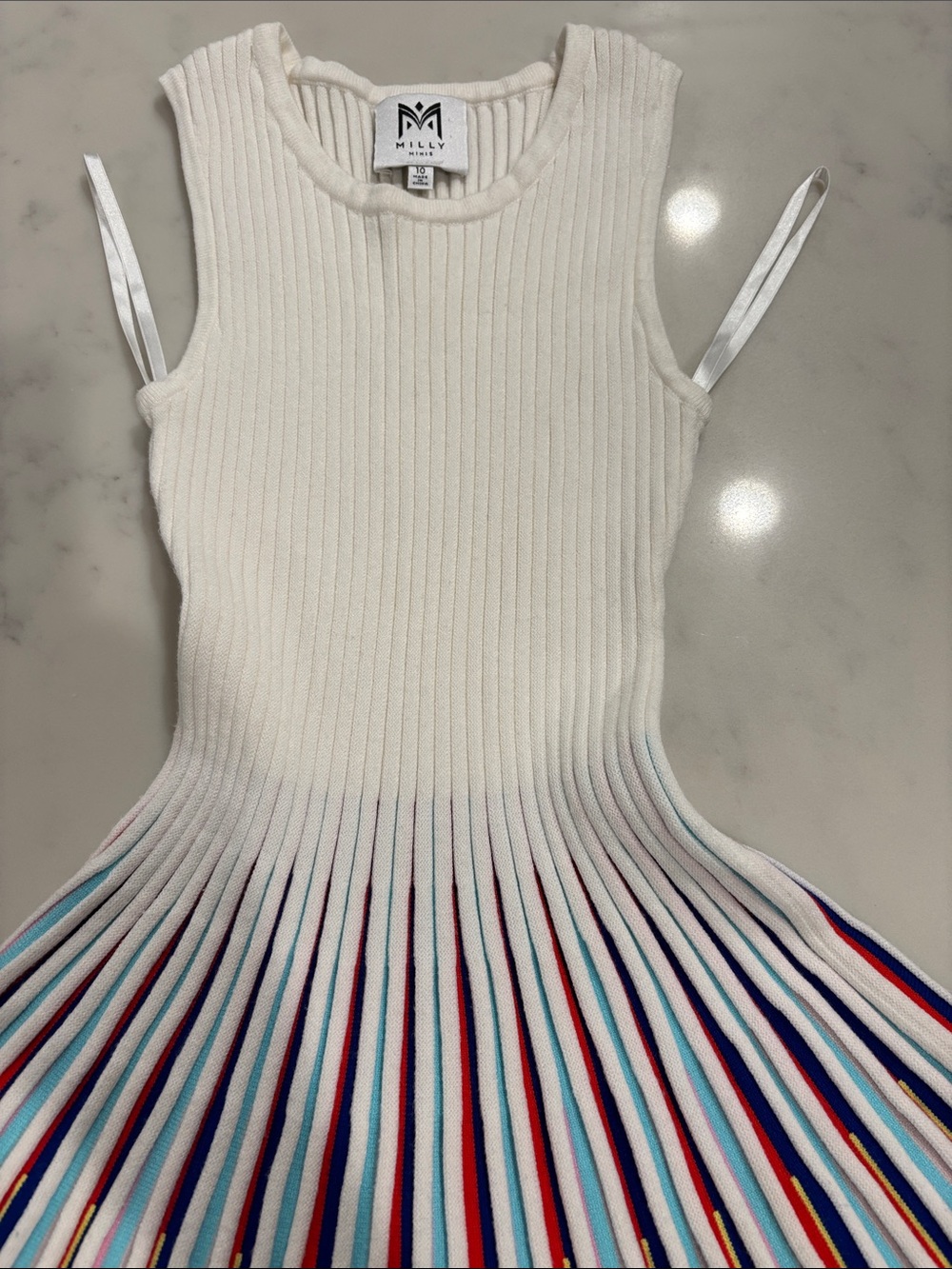 Milly Godet Stripe Dress, Size 10, Great Condition